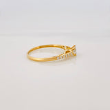 Solitaire Ring Churumbela Diamonds 35Pts 1.2 g / T5 3/4 Yellow Gold 18K