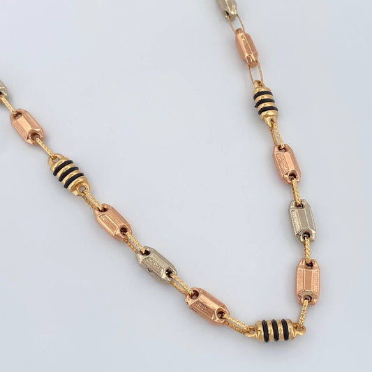 Cadena Rustica Barril 12.35gr / 22 1/4 in / 4.7mm Tres Oros 18K $