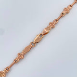 Cadena Rustica Flor 9.55gr / 22 1/4 in / 4.9mm Oro Rosa 18K $
