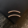 Charm Hollow Cylinder 2.95gr / 3.9cm White Zircons Rose Gold