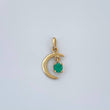 Dije Luna Figura Esmeralada 0.55gr / 3/4 in / Oro Amarillo 18K %