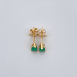 Topos Gota Esmeralda 1.35gr / 3.8mm Oro Amarillo 18K %