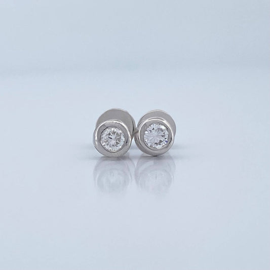 Topos Bisel Diamantes 1.45gr / 5.11mm Oro Blanco 18K %