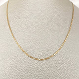 Cadena Escalera Plana 2.25gr / 15 3/4 in / 1.7mm Tres Oros +3 18K %