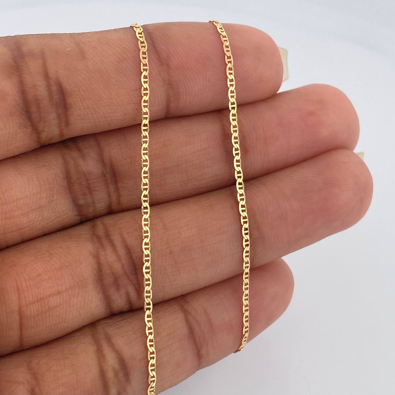 Cadena Escalera Plana 1.7gr / 17 3/4 in / 1.33mm Oro Amarillo +3 18K %
