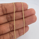 Cadena Escalera Plana 1.7gr / 17 3/4 in / 1.33mm Oro Amarillo +3 18K %