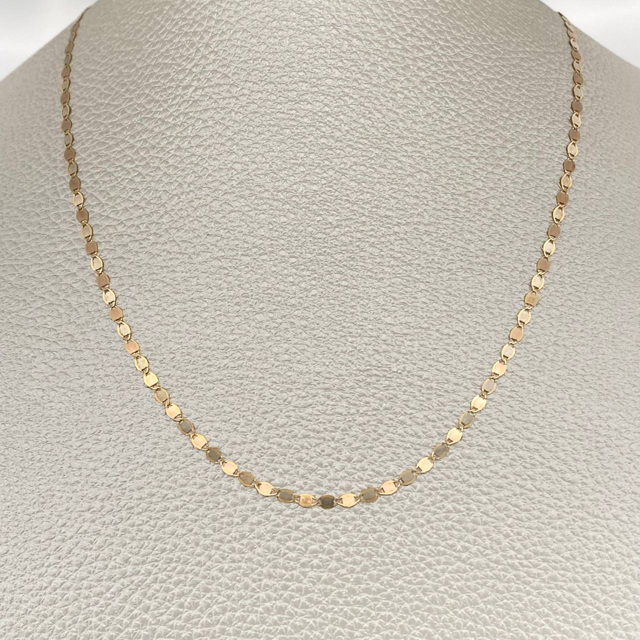 Cadena Plana Espejo 1.6gr / 18 in / 2.15mm Tres Oros +3 18K %