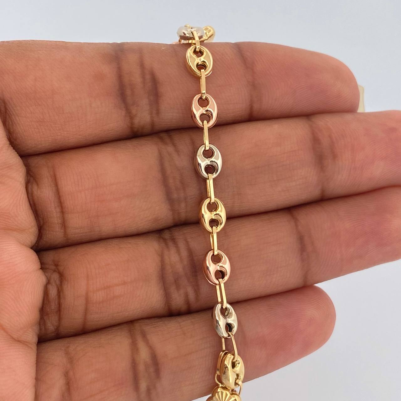 Tobillera GC Trébol  5.35gr / 10 1/2 in / 4.83mm Tres Oros 18K %