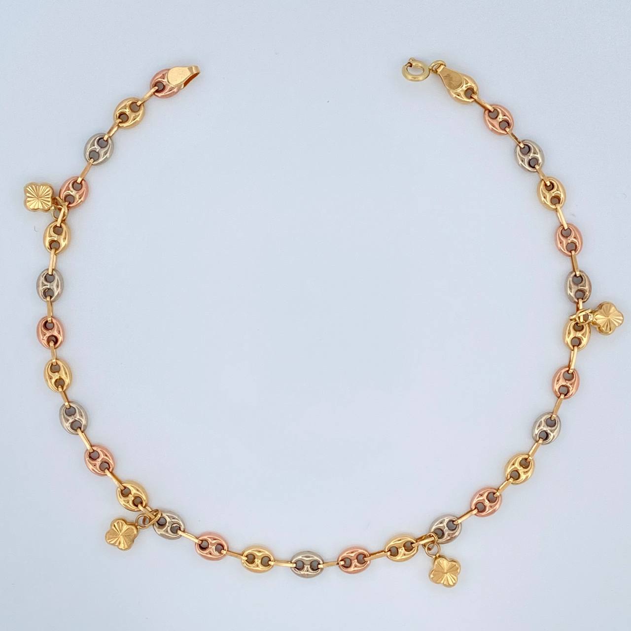 Tobillera GC Trébol  5.35gr / 10 1/2 in / 4.83mm Tres Oros 18K %