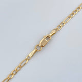 Cadena Figaro 5.75gr / 23 1/2 in / 2.4mm Oro Amarillo +3 18K %