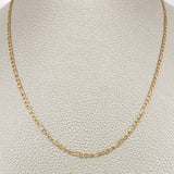 Cadena Figaro 5.75gr / 23 1/2 in / 2.4mm Oro Amarillo +3 18K %