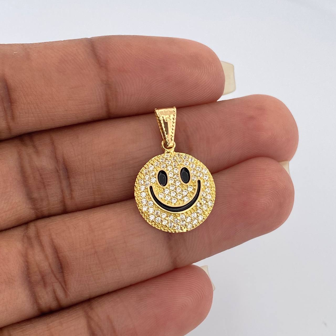 Dije Cara Feliz 2.1gr / 1 in / Oro Amarillo 18K &
