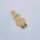 Dije Rostro Conejo 1.4gr / 1 in / Oro Amarillo 18K &