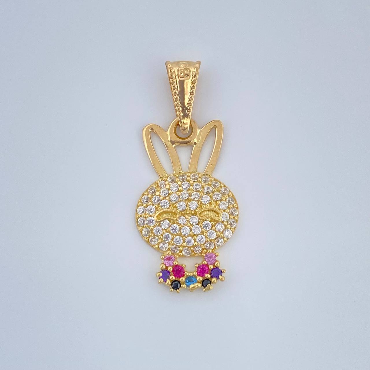 Dije Rostro Conejo 1.35gr / 1 in / Oro Amarillo 18K &