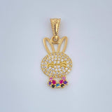 Dije Rostro Conejo 1.35gr / 1 in / Oro Amarillo 18K %