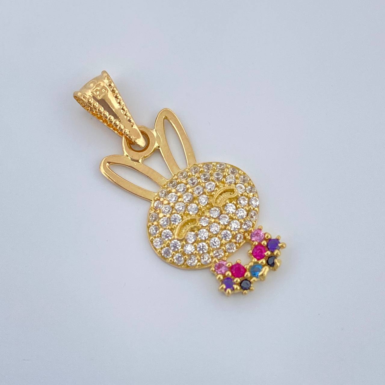 Dije Rostro Conejo 1.35gr / 1 in / Oro Amarillo 18K &