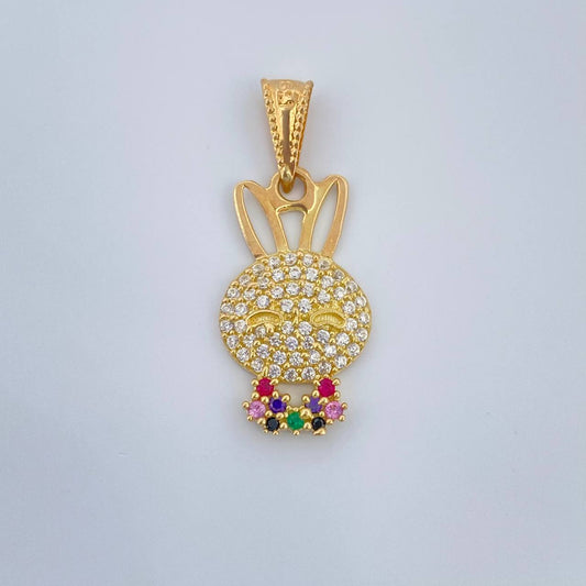 Dije Rostro Conejo 1.35gr / 1 in / Oro Amarillo 18K &
