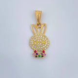 Dije Rostro Conejo 1.35gr / 1 in / Oro Amarillo 18K &