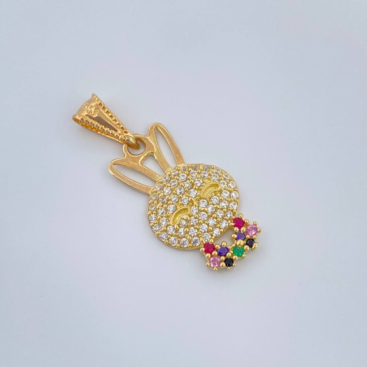 Dije Rostro Conejo 1.35gr / 1 in / Oro Amarillo 18K &