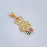 Dije Rostro Conejo 1.35gr / 1 in / Oro Amarillo 18K &