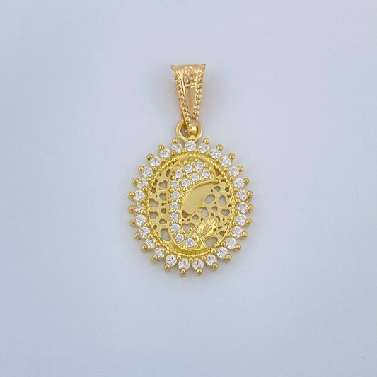 Dije Virgen Maria 1.65gr / 1 in / Oro Amarillo 18K &
