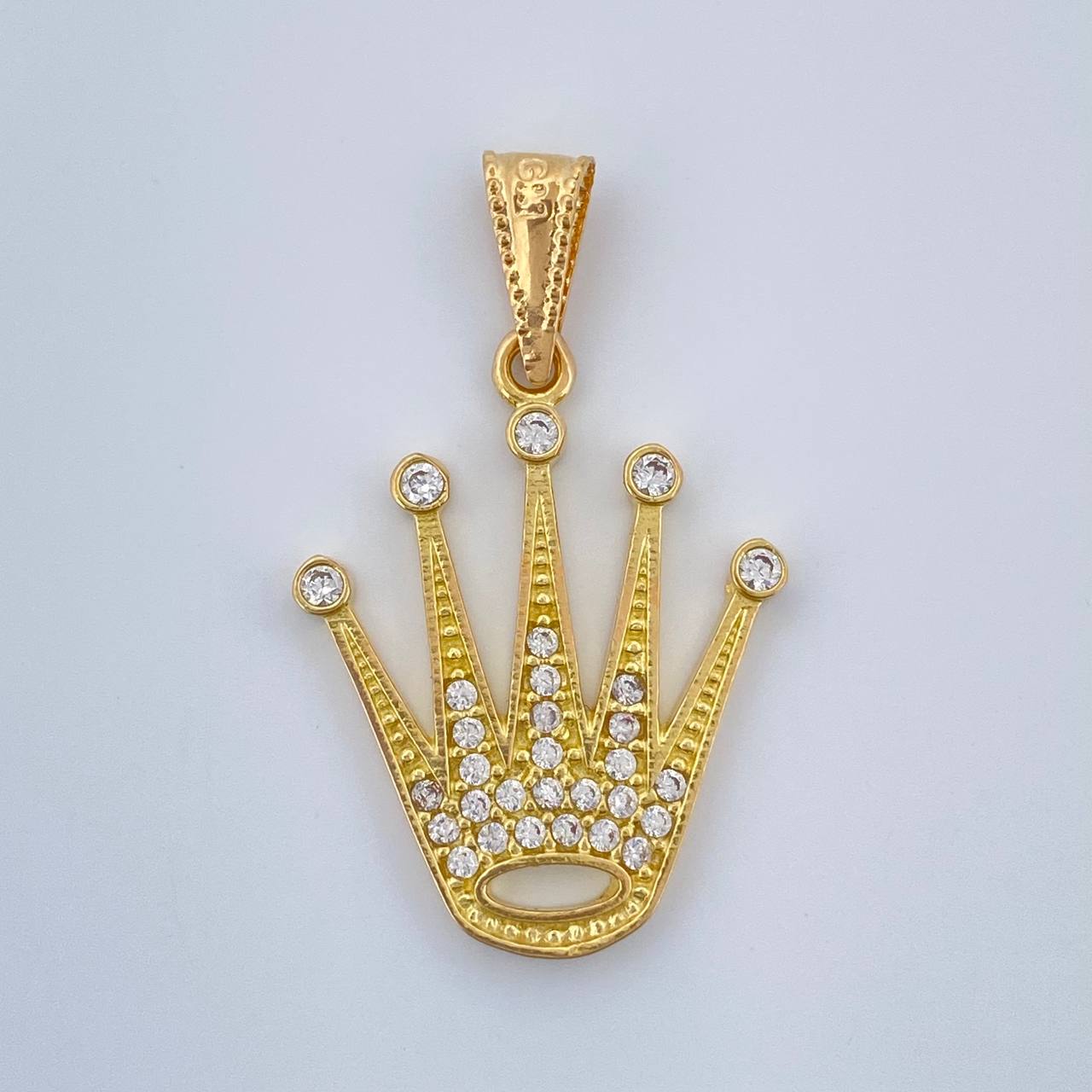 Dije Corona 2.25gr / 1 in / Oro Amarillo 18K &