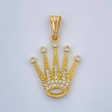 Dije Corona 2.25gr / 1 in / Oro Amarillo 18K &