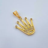 Dije Corona 2.25gr / 1 in / Oro Amarillo 18K &