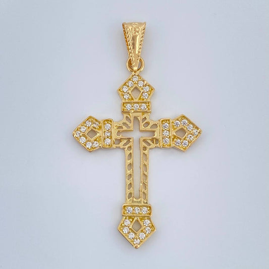 Dije Cruz 1.9gr / 1 1/2 in / Oro Amarillo 18K &