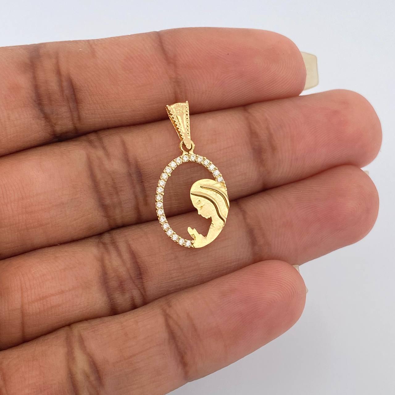 Dije Virgen Maria 1.05gr / 1 in / Oro Amarillo 18K &