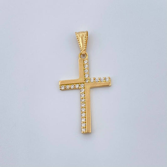 Dije Cruz 1.2gr / 1 1/4 in / Oro Amarillo 18K &