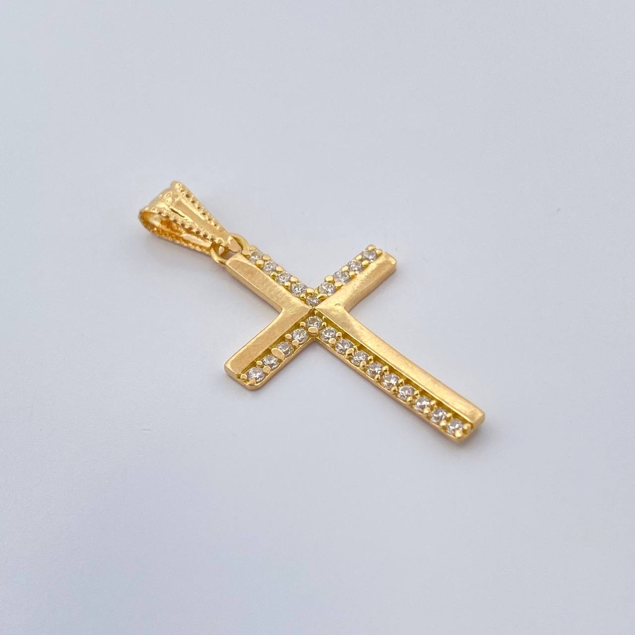 Dije Cruz 1.2gr / 1 1/4 in / Oro Amarillo 18K &