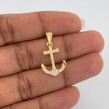 Dije Ancla 1.05gr / 1 in / Oro Amarillo 18K &