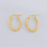 Candongas Mary Ovalada 1.35g / 3/4 in Oro Amarillo 18K