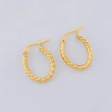 Candongas Mary Ovalada 1.35g / 3/4 in Oro Amarillo 18K