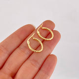 Candongas Mary Ovalada 1.35g / 3/4 in Oro Amarillo 18K