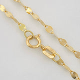 Cadena Flor Espejo 1g / 18 in / 1.1mm Oro Amarillo 18K
