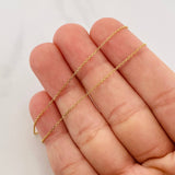 Cadena Aro Seguido 1.15g / 18 in / 0.6mm Oro Amarillo 18K