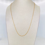 Cadena Aro Seguido 1.15g / 18 in / 0.6mm Oro Amarillo 18K