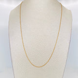 Cadena Aro Seguido 1.3g / 18 in / 0.6mm Oro Amarillo 18K