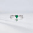 Solitaire Ring Emerald 13pts 1.35g / T7 White Gold 18K