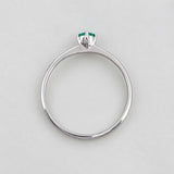 Solitaire Ring Emerald 13pts 1.35g / T7 White Gold 18K