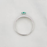 Solitaire Ring Emerald 29pts 1.75g / T6 3/4 White Gold 18K