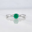 Solitaire Ring Emerald 29pts 1.75g / T6 3/4 White Gold 18K