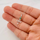 Set Cadena Veneciana + Dije Cruz Esmeralda 8pts / 1.6g / 18 in Oro Blanco 18K