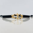 Black Woven Bracelet Saint Michael Archangel Yellow Gold 18K