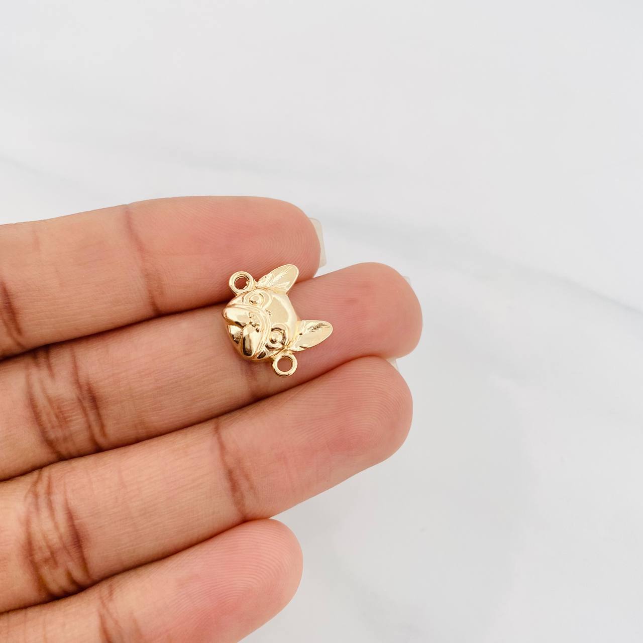 Herraje Rostro Perro 2.75g / 1/2 in Oro Amarillo 18K