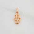 Dije Mano Hamsa 1.25g / 3/4 in Oro Rosa 18K