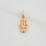 Dije Mano Hamsa 1.25g / 3/4 in Oro Rosa 18K