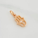 Dije Mano Hamsa 1.25g / 3/4 in Oro Rosa 18K